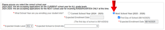 Click NEXT YEAR